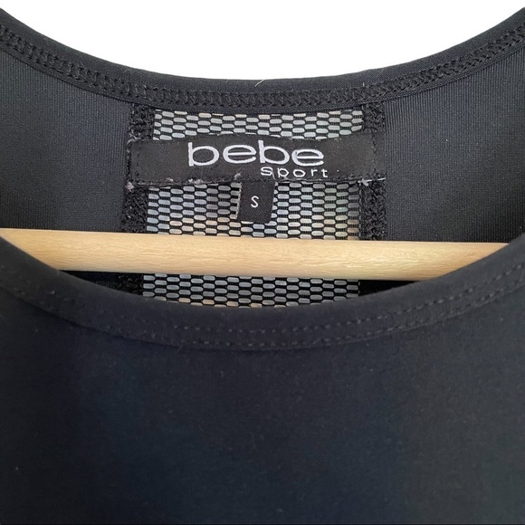 Bebe Sport  black silver racerback unpadded sports bra - Picture 2 of 4